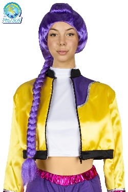 PARRUCCA TRECCIA VIOLA POP STAR LUSSO